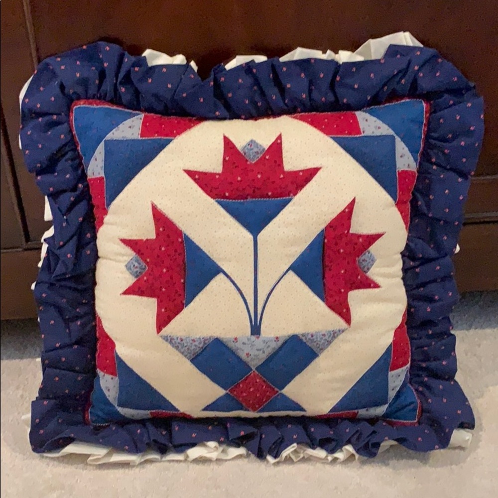 Handmade quilted pillow